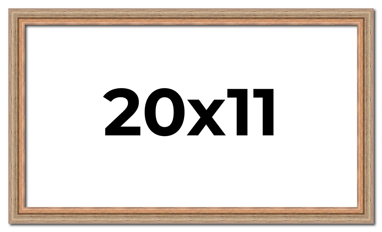 Deco Brown Picture Frame - UV Acrylic, Backing Board, Hanging Hardware Included